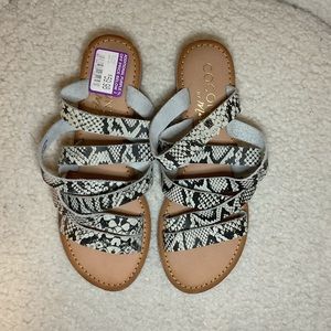 Strappy snakeskin sandal- women’s 8